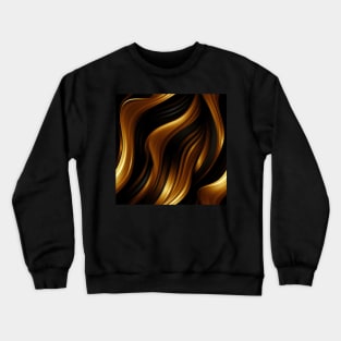 Golden Harmony: Abstract Stripes in Luxe Gold Crewneck Sweatshirt